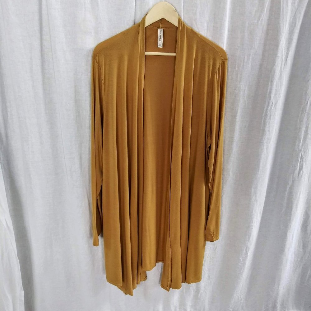 Zenana Premium Mustard Long sleeve Cartigan XL